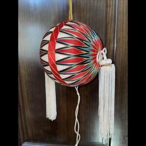 Japanese Temari Hand Ball Handmade Vintage Craft Chrysanthemum Home Art Decor 6”